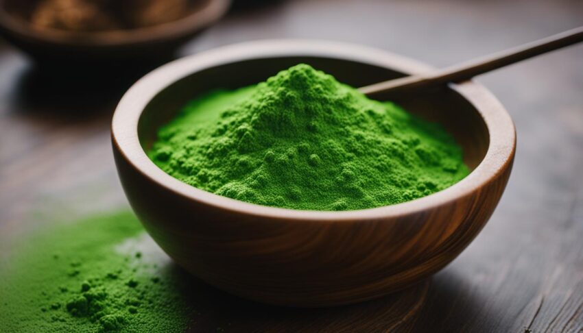 Matcha green tea powder