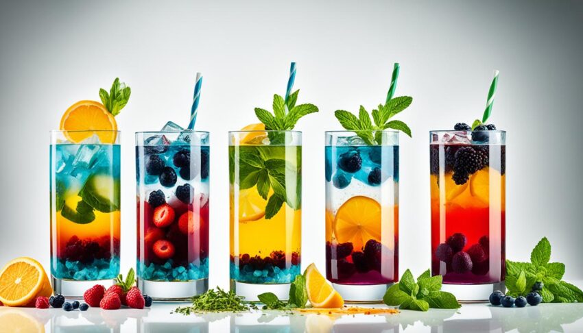 Layered Iced Teas: A Visual Delight